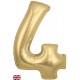 Gold Silk  Jumbo Number 4 Balloon