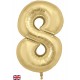 Gold Silk  Jumbo Number 8 Balloon