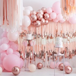 Pink And Rose Gold First Birthday Balloons Pink And Rose Gold First Birthday Balloons