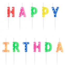 Rainbow Happy Birthday Candle