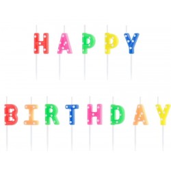 Rainbow Happy Birthday Candle