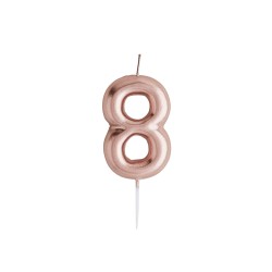 Rose Gold Number 8 Candle Rose Gold Number 8 Candle