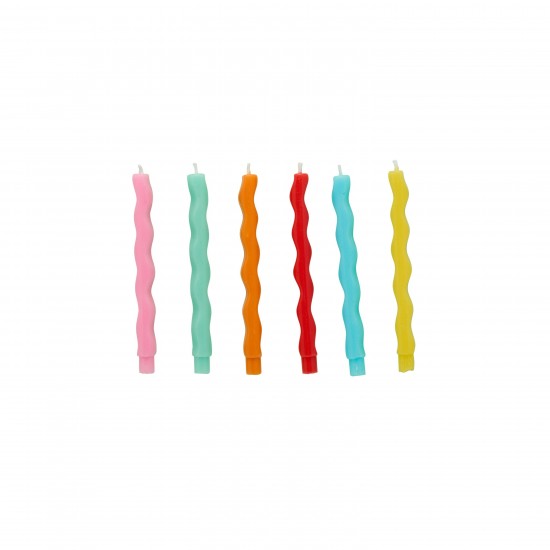 Rainbow Wave Birthday Candles Rainbow Wave Birthday Candles