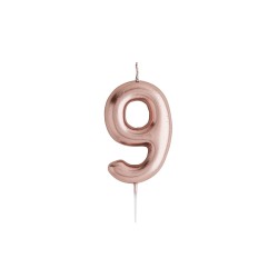 Rose Gold Number 9 Candle Rose Gold Number 9 Candle