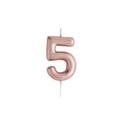 Rose Gold Number 5 Candle Rose Gold Number 5 Candle