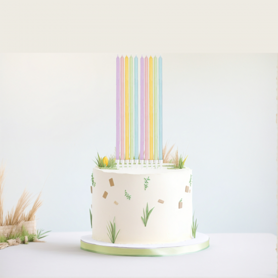 Pastel Rainbow Skinny Candles