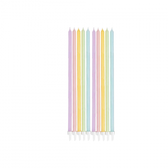 Pastel Rainbow Skinny Candles