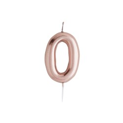 Rose Gold Number 0 Candle Rose Gold Number 0 Candle