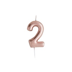 Rose Gold Number 2 Candle Rose Gold Number 2 Candle