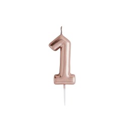 Rose Gold Number 1 Candle Rose Gold Number 1 Candle