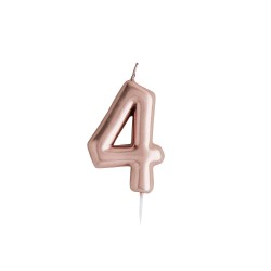 Rose Gold Number 4 Candle Rose Gold Number 4 Candle
