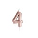 Rose Gold Number 4 Candle