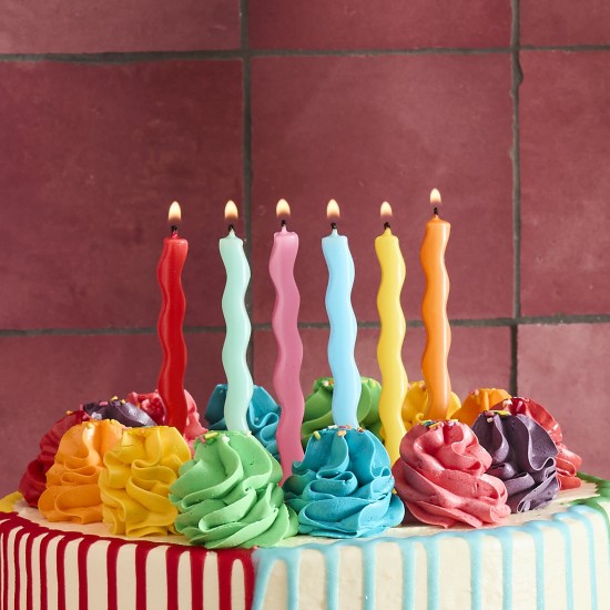 Rainbow Wave Birthday Candles Rainbow Wave Birthday Candles