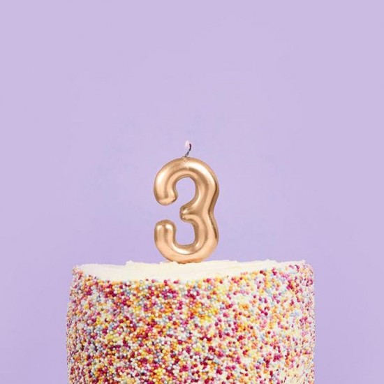 Gold Number Birthday Candles