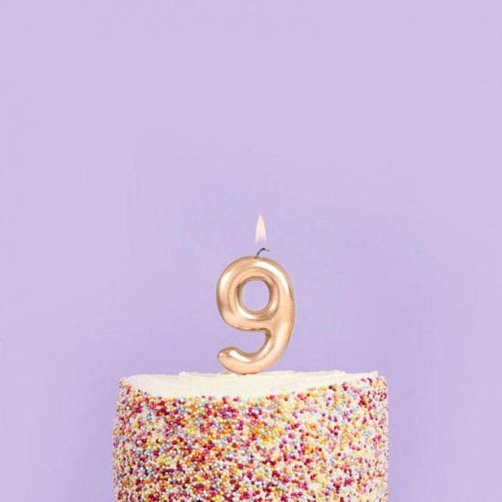 Gold Number Birthday Candles