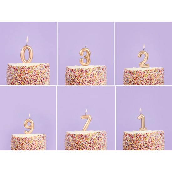 Gold Number Birthday Candles