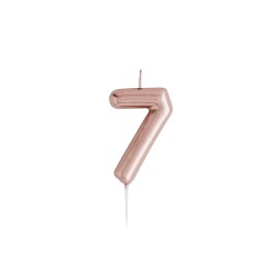 Rose Gold Number 7 Candle Rose Gold Number 7 Candle