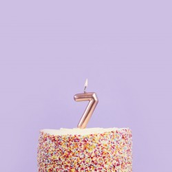 Rose Gold Number 7 Candle Rose Gold Number 7 Candle
