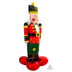 Giant 3D Standing Nutcracker Foil Balloon Standing Christmas Balloon Giant 3D Standing Nutcracker Foil Balloon Standing Christmas Balloon