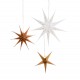 White, Gold and Kraft Hanging Star Set
