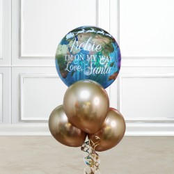 Santa Sleigh and Reindeer – Personalised I’m on my way Balloon