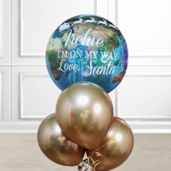 Santa Sleigh and Reindeer – Personalised I’m on my way Balloon