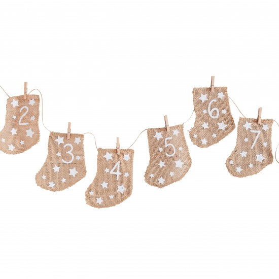 Hessian Stockings Advent Calendar