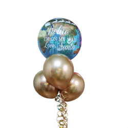 Santa Sleigh and Reindeer – Personalised I’m on my way Balloon