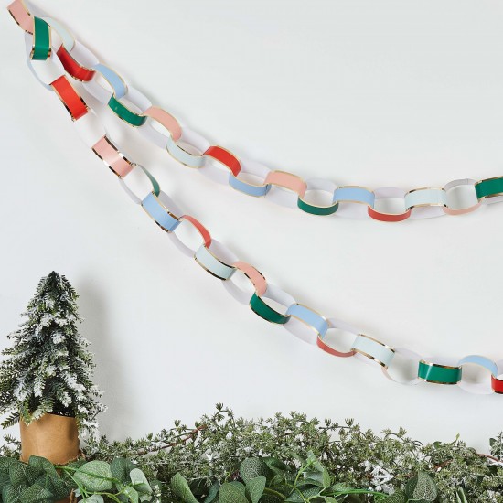 50 Christmas Gold Pastel Paper Chains