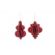2 Red Honeycomb Decorations