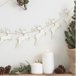 Stag Wooden Christmas Bunting Stag Wooden Christmas Bunting