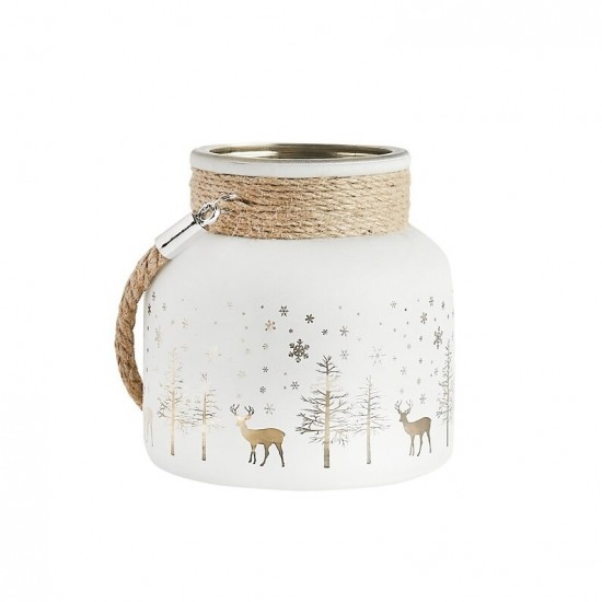 Rustic Ceramic Christmas Candle Holder