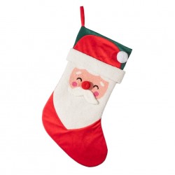 Embroidered Santa Christmas Stocking Embroidered Santa Christmas Stocking