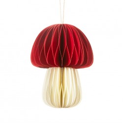 Deep Red Honeycomb Mushroom Paper Hanging Decoration Deep Red Honeycomb Mushroom Paper Hanging Decoration