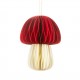 Deep Red Honeycomb Mushroom Paper Hanging Decoration