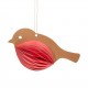 Honeycomb Robin Christmas Ornament