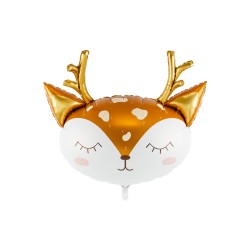 Eyes Shut Sleeping Cute Reindeer Foil Balloon Eyes Shut Sleeping Cute Reindeer Foil Balloon