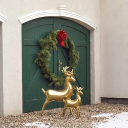 Standing Gold Big Reindeer Foil Balloon Standing Gold Big Reindeer Foil Balloon