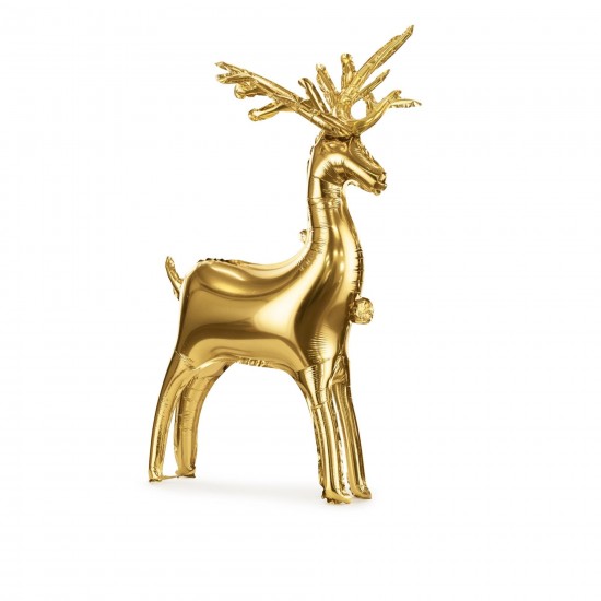 Standing Gold Big Reindeer Foil Balloon