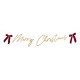 Gold Merry Christmas Banner With Velvet Bows