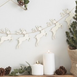Stag Wooden Christmas Bunting
