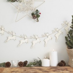 Stag Wooden Christmas Bunting Stag Wooden Christmas Bunting