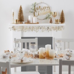 Gold Holly Christmas Bunting Gold Holly Christmas Bunting