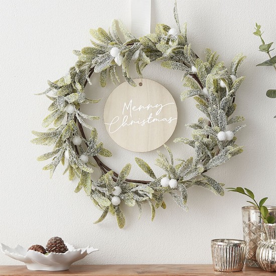 Mistletoe Christmas Door Wreath