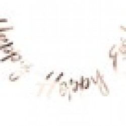 Gold Happy Easter Bunting Banner Decoration