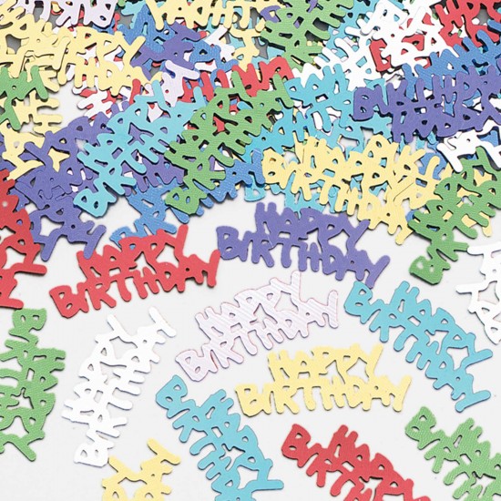 Happy Birthday Metallic Confetti