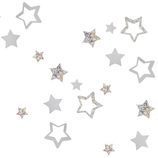 Silver Foiled Star Table Confetti