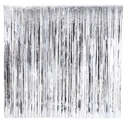 Silver Metallic Door Curtain