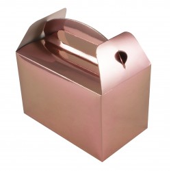 6 Rose Gold Party Boxes Set