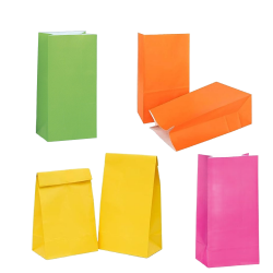 10 Assorted Neon Coloured Paper Party Bags 10 Assorted Neon Coloured Paper Party Bags